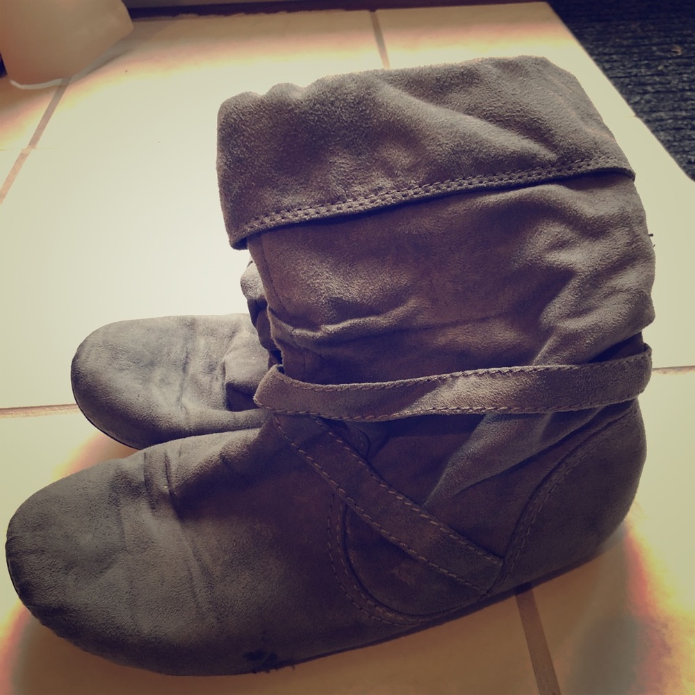 Gray boots